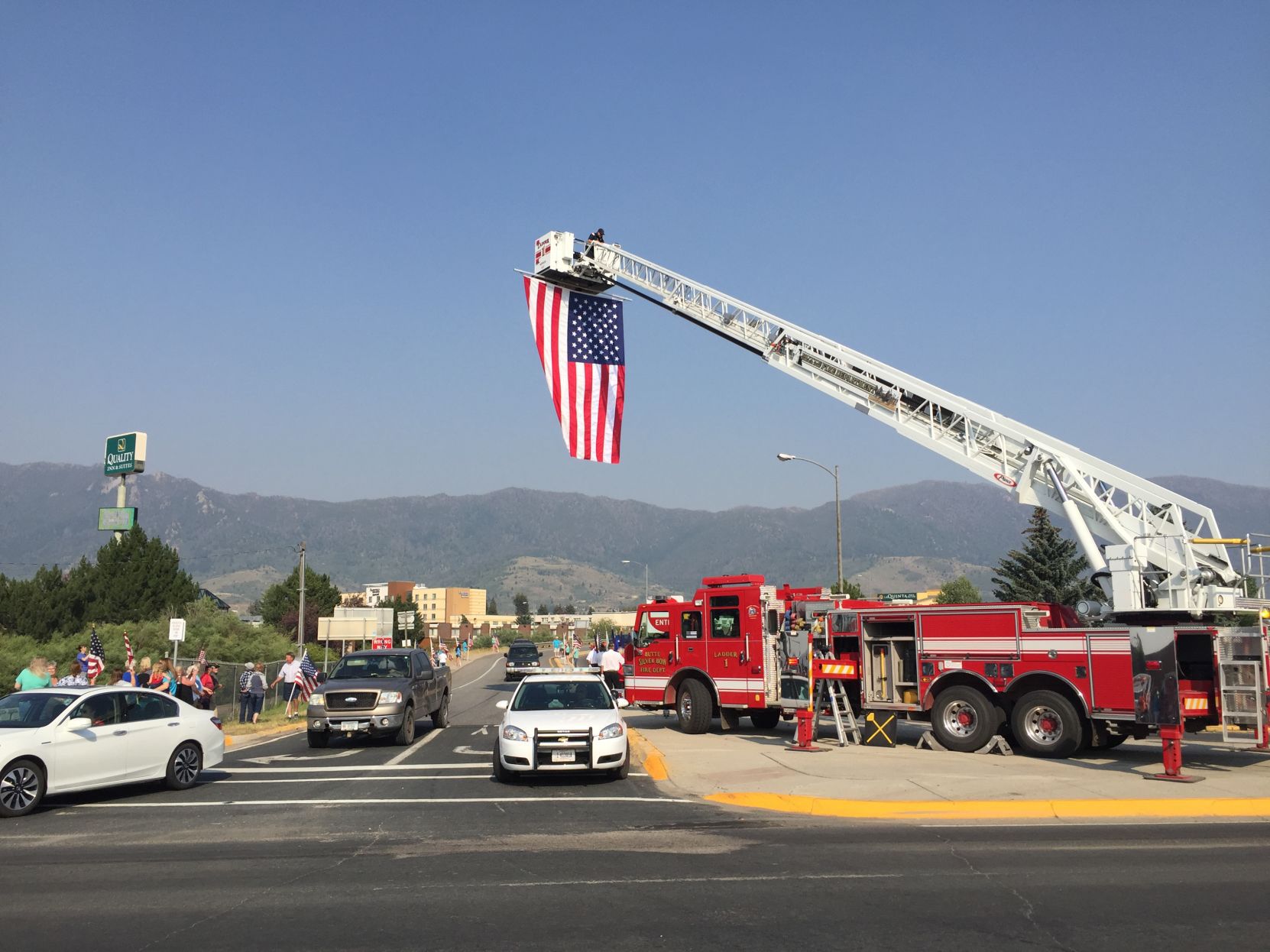Ladder truck flag